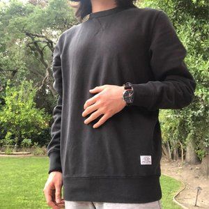 New With Tags Overdyed Black Crewneck Sweatshirt